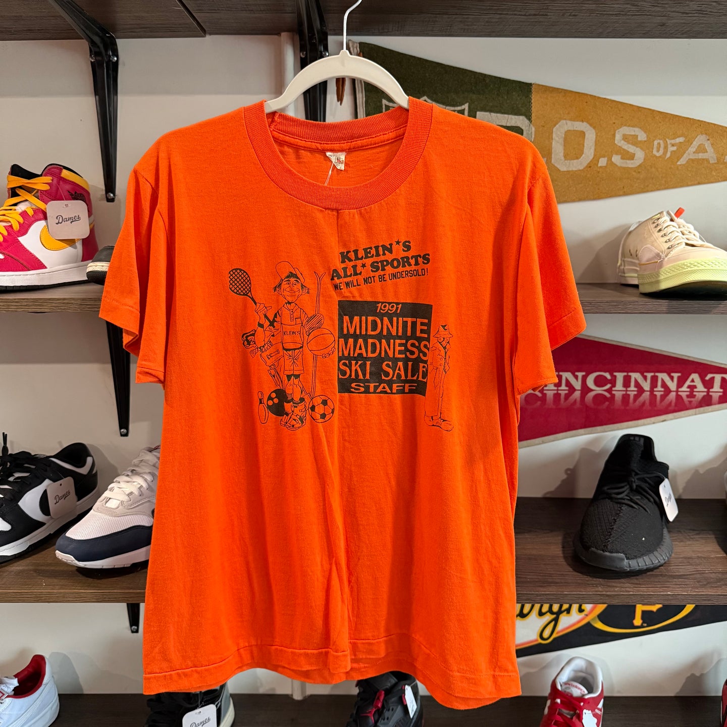 1991 Klein’s All Sports Midnight Madness Ski Sale Staff T-shirt
