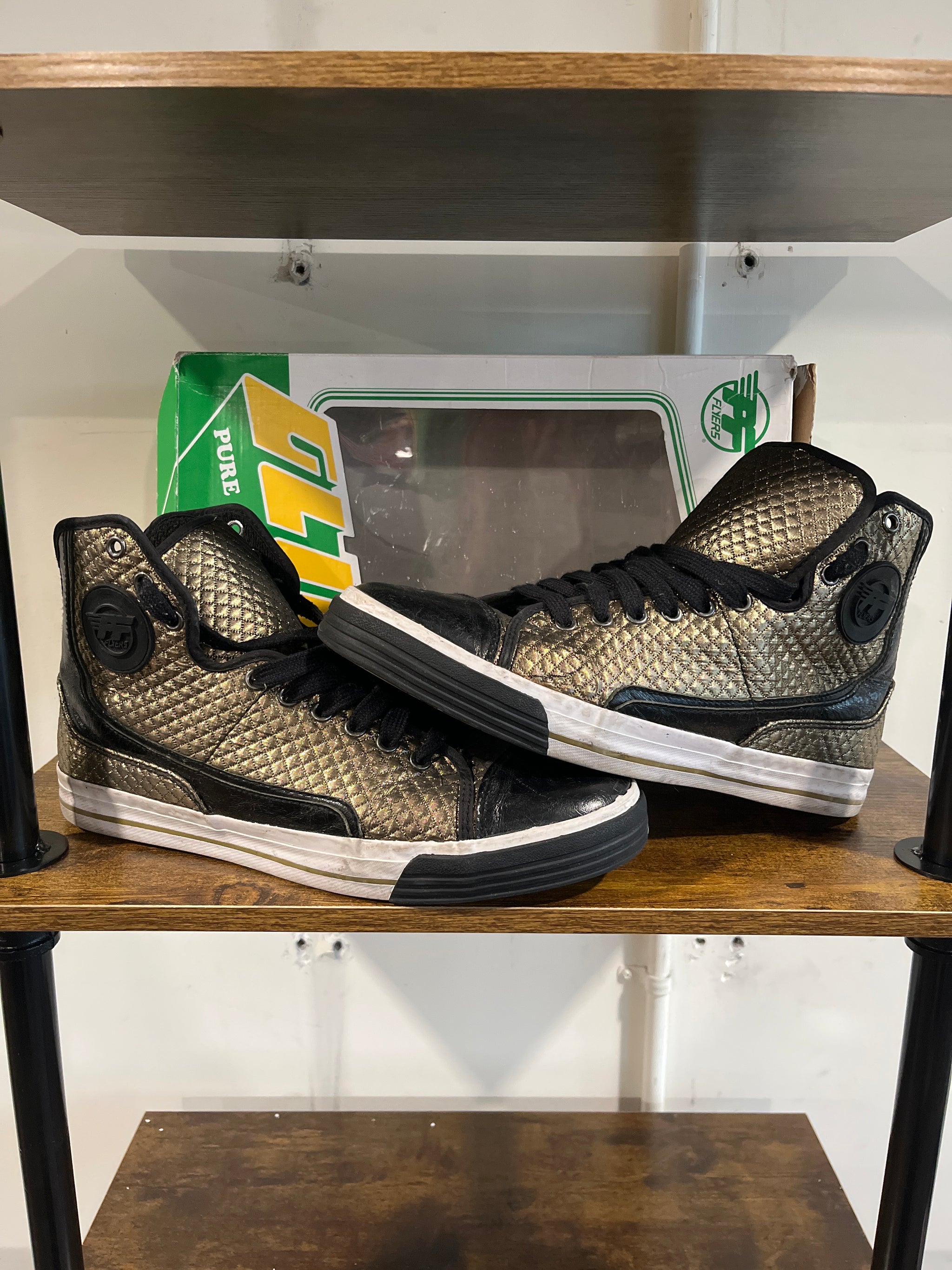 PF Flyers Gold High Top Sneakers