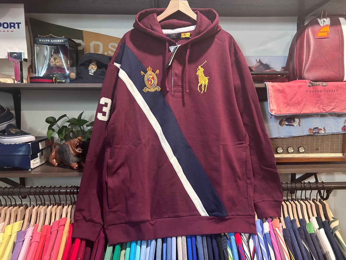 Polo Ralph Lauren Rugby Embroidered Pony Crest Hoodie
