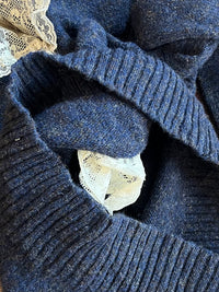1980s Robert Scott LTD. Lace Collar Sweater Cardigan