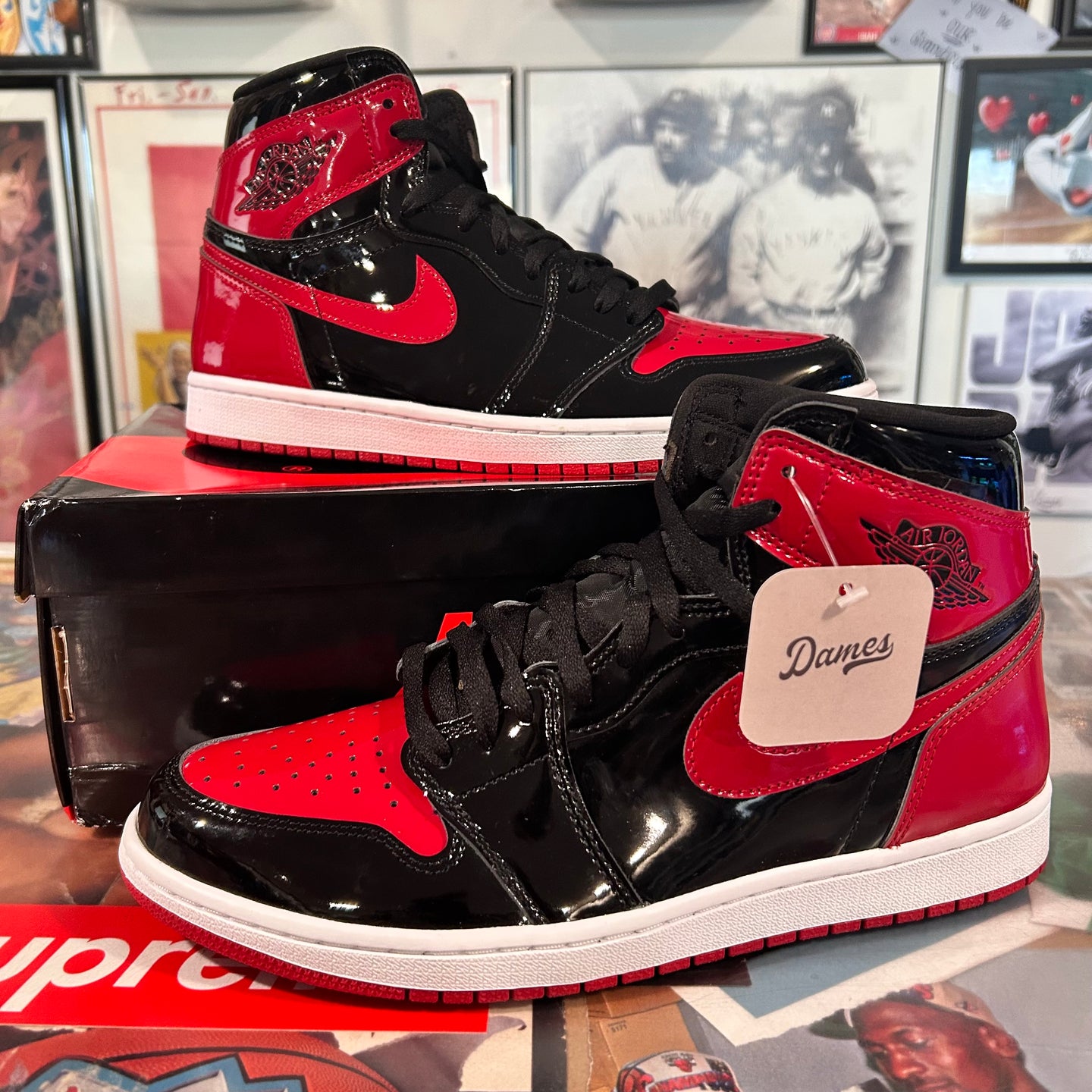 Bred Patent Jordan 1’s