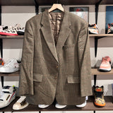 Lauren by Ralph Lauren cotton blend tweed blazer
