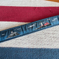 Vintage Lighthouses Needlepoint Belt by Preston Leather Products in New England, USA