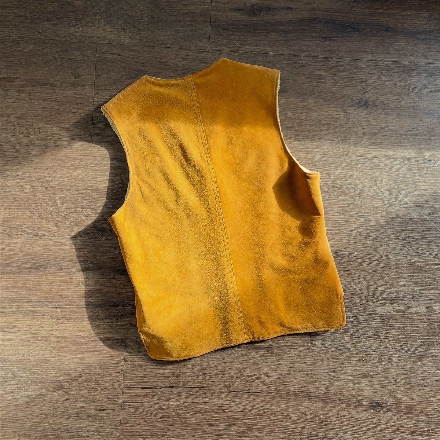 1970s Chris Line Originals by Clifton’s Inc Sherpa Lined Leather Vest