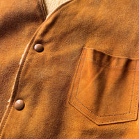 1970s Chris Line Originals by Clifton’s Inc Sherpa Lined Leather Vest